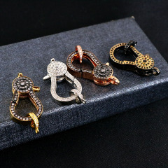 CZ7817 Pave Diamond CZ Micro Lobster Clasps for Jewelry necklace making