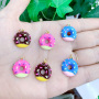 JS1560 cute enamel  Gold Plated brass metal colored docut charms Pendant