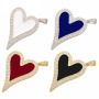 CZ8092 Multicolor Bling Crystal CZ Enamel Heart Charm Necklace Pendant, Enamel CZ Pave Heart Pendant