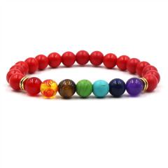BN1068  Natural stone Seven Chakra gemstone 7 Chakra Crystal Yoga Mala Wrist Bracelets for women