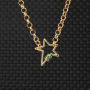 New Spring Jewelry Chic Dainty Cubic Zirconia CZ Micro Pave Carabiner Clasp Buckle Lock Pendant Necklace