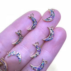 CZ7603 Mini Minimal CZ Jewelry Charms Tiny Small Dainty CZ Micro Pave Charms