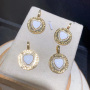CZ8402 Gold Plated CZ diamond pave heart enamel charms Pendant