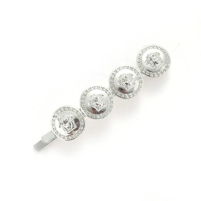 H1004 Popular Baroque Style Hair Pins Medallion Gold Coin Hair Pin Clips Gold Medusa Barrette Korean Hair Accessories