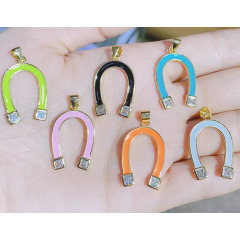 CZ8257 Dainty Jewelry supplies Tiny Mini CZ Micro Pave Horseshoe Charm,Small Cubic Zirconia Horseshoe Good Luck Charms CZ8257 Dainty Jewelry supplies Tiny Mini CZ Micro Pave Horseshoe Charm,Small Cubic Zirconia Horseshoe Good Luck Charms