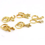 EC1619 Mini Gold Plated Cubic Zirconia CZ Micro Pave Initial Letter Huggie Earring, Diamond Letter Alphabet Huggies