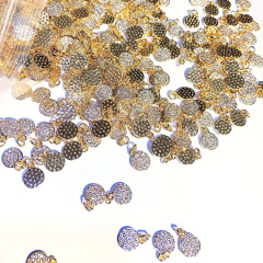 CZ8116 Hot sale small tiny Minimalist mini gold CZ micro diamond pave pendant charms Chic Jewelry supplies