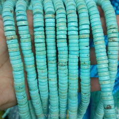 TB0439 Wholesale Original ore color light blue turquoise heishi beads,beautiful blue natural stone heishi disc beads