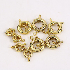 JF1311 Hot sale Good Quality Silver 18k Gold plated Round Spring Ring clasp Buckle for  bracelet necklace making