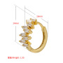 EC1791 2021Gold Plated Small Tiny Minimalist Baguette CZ Huggie Hoop Cartilage Earrings for Women