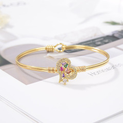 BA1034 18k Gold Plated Diamond  Star Moon Heart Bracelet For Women