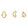 CZ8362 18K Gold Plated Pendant,rainbow CZ Micro Pave heart star Geometric hand Charm