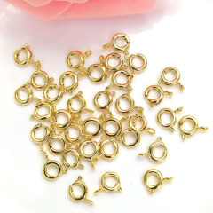JF0734 Silver gold Rose gold plated spring ring clasps