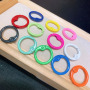 JF1327 Enamel Neon Round Circle Snap Clip Trigger Clasps Spring Gate Buckle for Jewelry Necklace Making