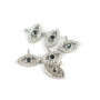 CZ7774 Mini Good Luck & Protection Symbol 18K Gold Plated Cz Evil Black Eye Charm, Tiny Micro Pave Eye Charm Pendant
