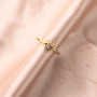 RM1275 Dainty Minimal Minimalist 18k Gold Plated CZ Diamond Crystal Evil Eye Snake Star Signet Daily Rings for Women Ladies