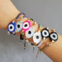 BG1100 Fashion Handmade Large Turkey Evil Eyes Macrame Bracelet,Protector Bracelet Jewelry for Lovers gift