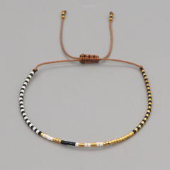 BRH1011 dainty Petite mini tiny seed beaded string Layering bracelet