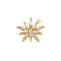 CZ7881 Chic Diamond Jewelry Charm CZ Micro Pave Flower Petal Charm Pendants