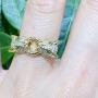RM1294 Chic Dainty Gold Plated CZ Micro Pave Leopard Panther Head Rings for Women Ladies,Diamond Panther Animale Finger Rings