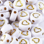 GP0942 Popular White  Flat plastic acrylic 4*7mm 500g Rainbow Enamel Heart round disc beads for jewelry DIY