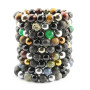 BN5061F custom gemstone beads elastic bracelet for men ,mix natural gemstone beads stretch bracelet
