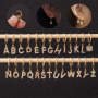 EC1619 Mini Gold Plated Cubic Zirconia CZ Micro Pave Initial Letter Huggie Earring, Diamond Letter Alphabet Huggies
