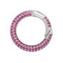 CZ849818K Gold Plated Micro Pave Round Carabiner Clasp Pave Cubic Zirconia Round Spring Gate Push In  Clasps for Jewelry Making