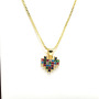 NZ1269 Dainty Gold Plated CZ Micro pave Angel Archangel Wings Protection Necklace