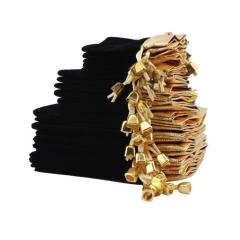 PP1010 Popular Black and Gold Trim Jewelry Pouches Velvet Gift Bags Packaging Supplies