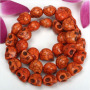 TB0051 Rainbow Multi Colored Gemstone Howlite Carved Turquoise Semi Precious Stone Skull Beads