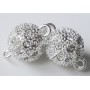 JF2030 Alloy Metal Round Ball Magnetic clasps,Crystal Pave Magnetic Clasps