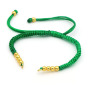 BCL1191 Half finished Braided Macrame Rope Cord Bracelet with Gold Beads ,,Adjustable Cords for Bolo Bracelet Making