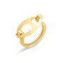 High Quality Simple NonTarnish 18k Gold Plated Stainless Steel Coffee Bean Rings for Women 2021