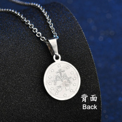 NS1124 Fashion Gold / Black / Steel/Rose Gold Coin Virgin Mary Pendant Necklace for Ladies,Blessed Mother Charm Women Necklace
