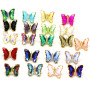 EC1809 Pretty Small Womens 18k Gold Plated Butterfly CZ Micro Pave Simulated Crystal Butterfly Stud Earrings for Women Girls
