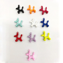 JS1575 Gold Plated brass enamel rainbow balloon dog charms Pendant JS1575 Gold Plated brass enamel rainbow balloon dog charms Pendant