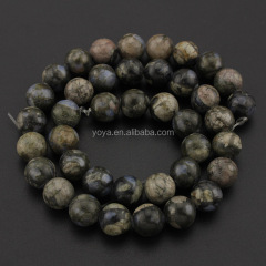 SB6501 Hot sale blue flash stone beads,Chinese labradorite llanite round beads