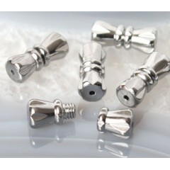 JF2204 Silver Plated Brass Screw Clasps for Pearl Necklace Jewelry Making