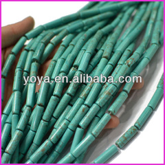 TB0240 Turquoise Magnesite tube Beads,magnesite column beads