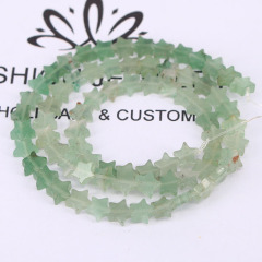 SB6678a Natural Green Aventurine Stone Star Shape Beads