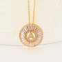 NZ1006 Skin Friendly Brass White Cubic Zirconia Diamond 26 Alphabet Initial Letter Charm Pendant Necklaces for Women