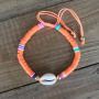 BP1006 Trial Beach Jewelry Bohemian African Vinyl Discs Polymer Clay Disc Heishi Beads Cowrie Shell Macrame Bracelets
