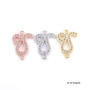 CZ8103 Mini CZ Micro Pave horoscope charm,tiny zodiac astrology charm connector for bracelet making birthday gift