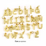 JS1502 High Quality Small Thin Mini 18k Gold Plated Small Alphabet Initial letter charm pendant