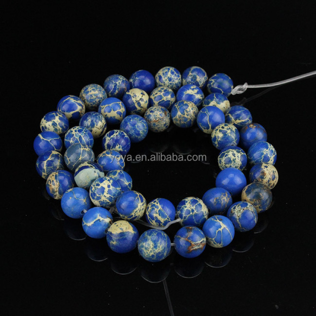 SM3004 Natural Navy Blue Imperial Jasper gemstone beads