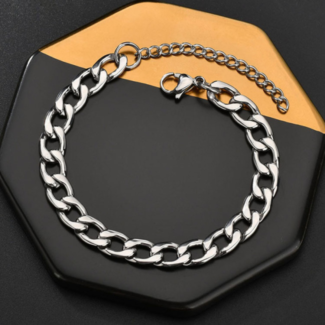 BS4001 Gold Silver Stainless Steel Chain Mens Bracelets,Bracelet Homme,18cm Link Bracelet