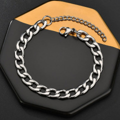 BS4001 Gold Silver Stainless Steel Chain Mens Bracelets,Bracelet Homme,18cm Link Bracelet