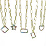 NZ1124 RainbowJewelry Cubic Zirconia CZ Micro Pave Carabiner Interlocking Clasp Buckle Lock Pendant Necklace
