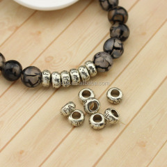 JS1261 Wholesale round bracelet finding beads,silver metal spacer beads for jewelry making